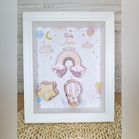 Рамка визитка за новородено