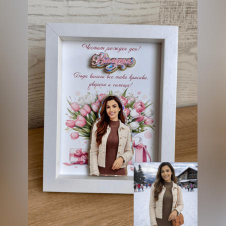 CRAFTONA Рамка с 3д изображение по снимка – Подарък за повод