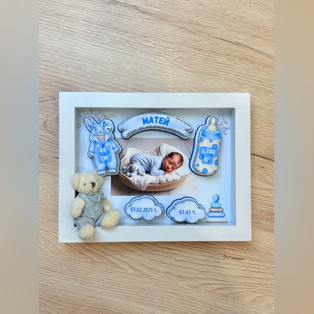 Рамка визитка за новородено „Сладкият миг“