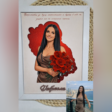 CRAFTONA Рамка с 3д изображение по снимка – подарък за любов