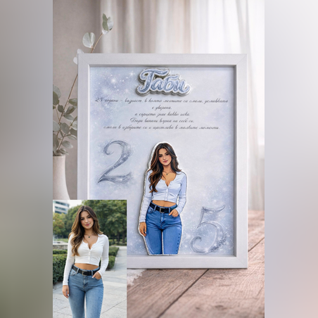 CRAFTONA Рамка с 3д изображение по снимка - личен подарък