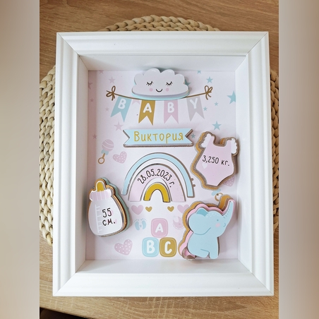 Рамка визитка за бебе