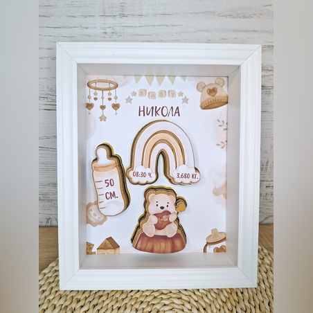 Рамка визитка за новородено