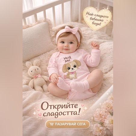 Боди с дълъг ръкав