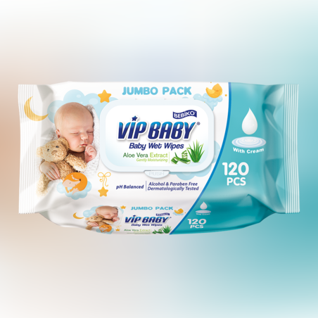 Мокри кърпички Bebiko Wet Wipes  Алое Вера120бр.