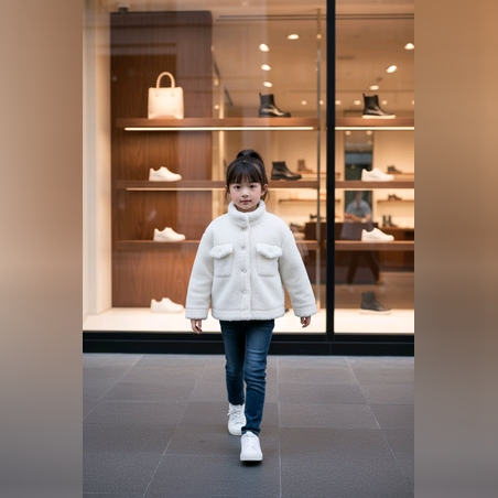 Бяло палтенце Ballerina Capuchina