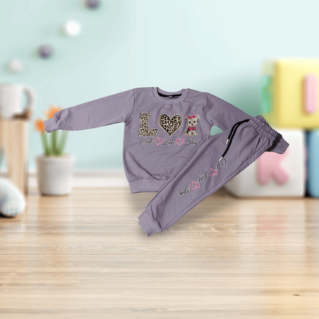 Комплект за момиче Cute Love Dog