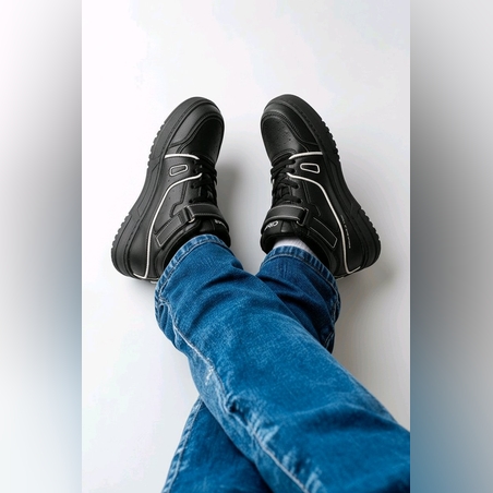 Високи кожени маратонки Clibee