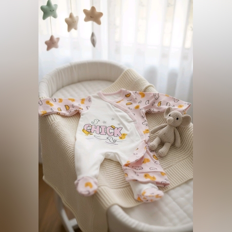 Ромпър и шапка Chick