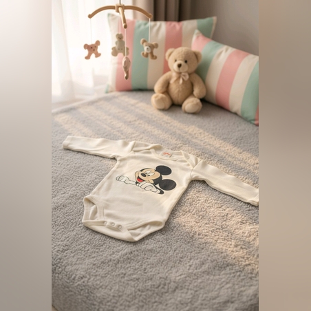 Боди с дълъг ръкав Мики Маус