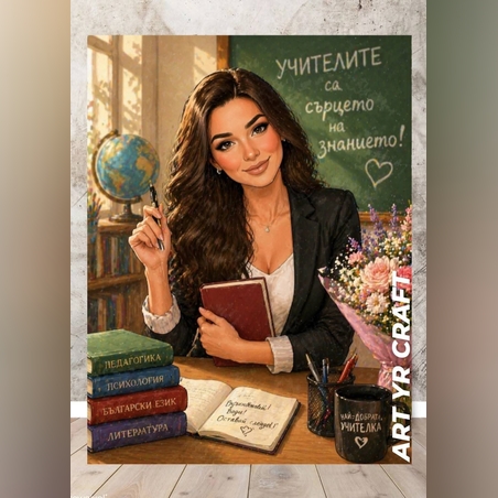 🍎 Дигитална карикатура за учител ✨