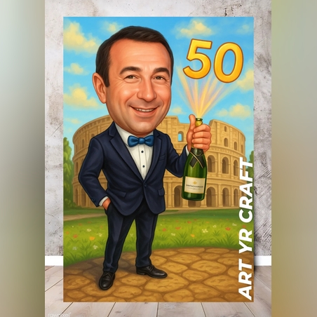 🎉 Карикатура за 50-ти рожден ден – 