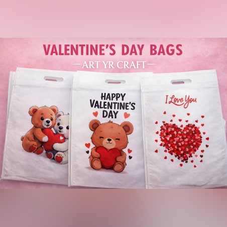 Текстилни торбички за Свети Валентин – „Valentine’s Day“