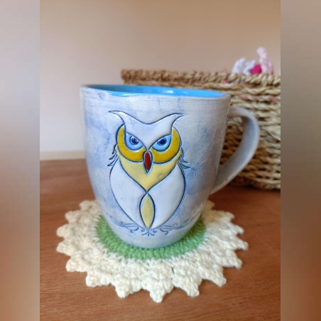 Керамична чаша с бухал