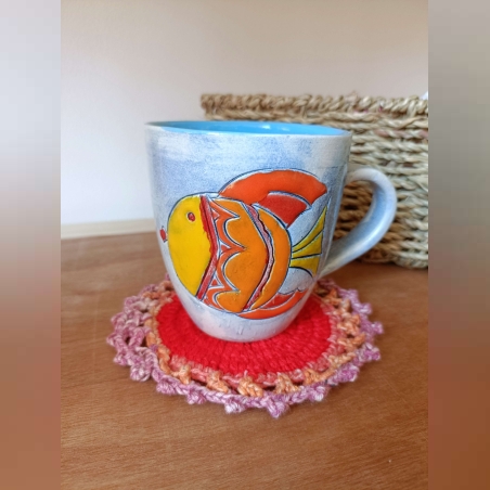 Керамична чаша с риба