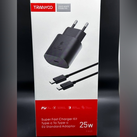 Комплект PD Адаптер 20w Т-SA2C със супер бързо зареждане и TYPE -C кабел