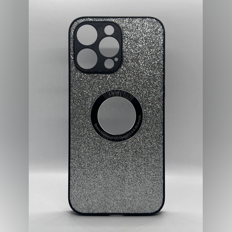 Искрящ, сребърен, луксозен калъф RT-13 за iPhone15 plus