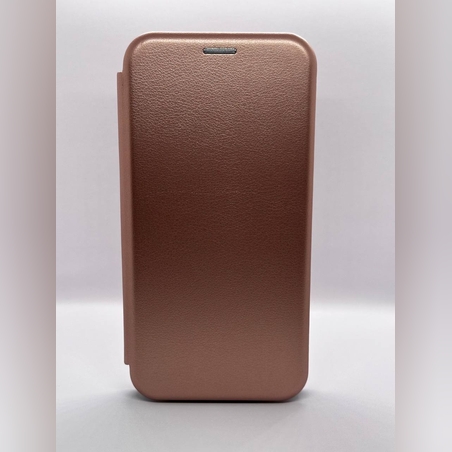 Хоризонтално отварящ се тефтер розово злато RT-11 за Xiaomi Redmi 14C