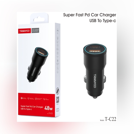 18W + 30W QC 5.0 Super Fast Charging Адаптер за автомобил с два входа ( PD+ USB A ) TC-22