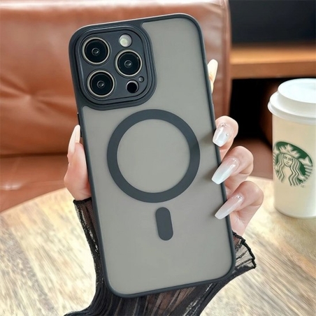 Луксозен кейс+MagsafeTP-27 +камера за iPhone 17 Pro Max - Черен