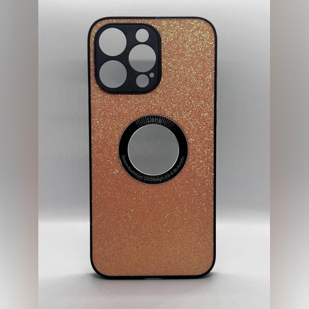 Искрящ, розов, луксозен калъф RT-13 за iPhone 13
