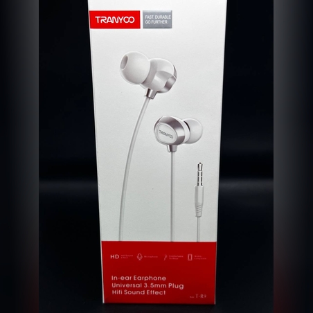 Hi-Fi слушалки с кабел T-R9 бял