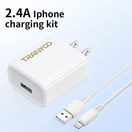 Tranyoo 2.4A T-C01L комплект зарядно за телефон Lightning- Гаранция!