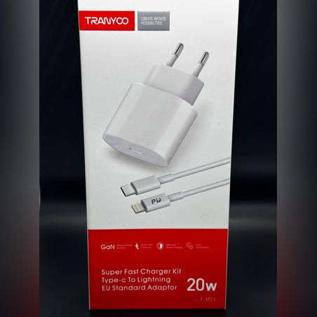 Комплект PD Адаптер 20w Т-AP2 със супер бързо зареждане и Lightning кабел