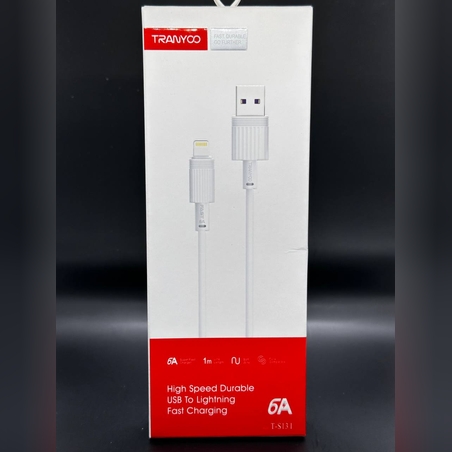 Кабел с бързо зареждане 6А и защита против прегъване Lightning към USB A T-S13L