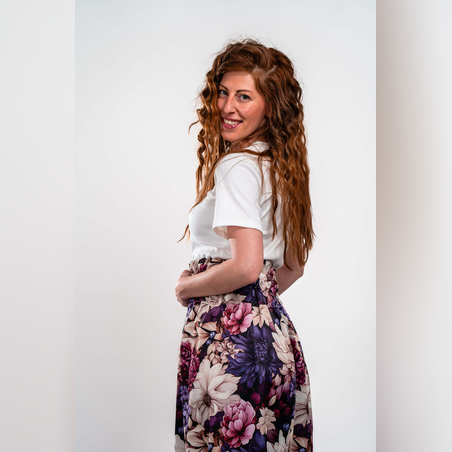 Пола Дълга с Рози и ластици CHARA UNIQUE