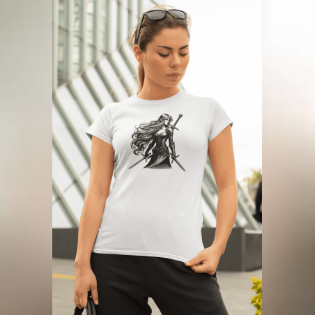 Бяла тениска, унисекс - Модел №2