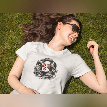 Бяла тениска, унисекс - Модел №7