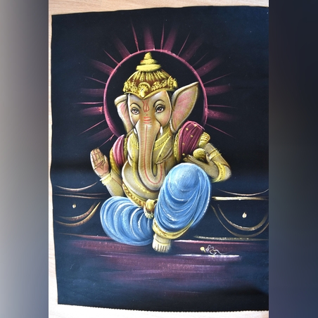 Hand Painted on black canvas 