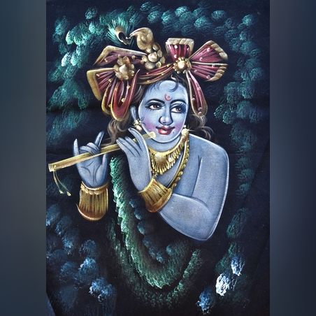 Hand Painted on black canvas 