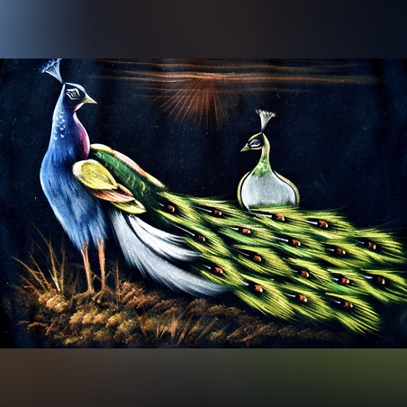 Hand Painted on black canvas 