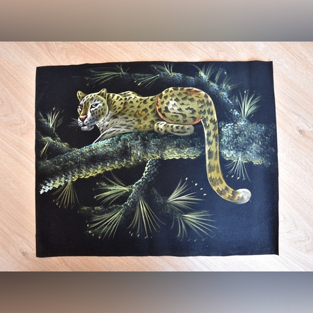 Hand Painted on black canvas 