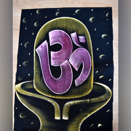 Hand Painted on black canvas 