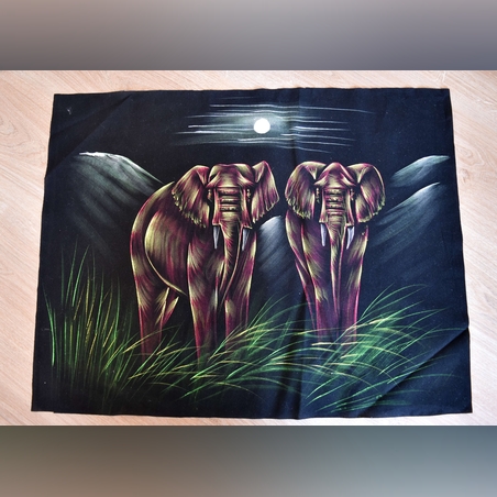 Hand Painted on black canvas 