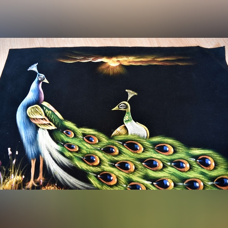 Hand Painted on black canvas 