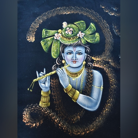 Hand Painted on black canvas 