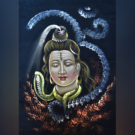 Hand Painted on black canvas 