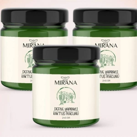 MIRANA Bay Leaf Cactus Paste in a jar with natural ingredients.