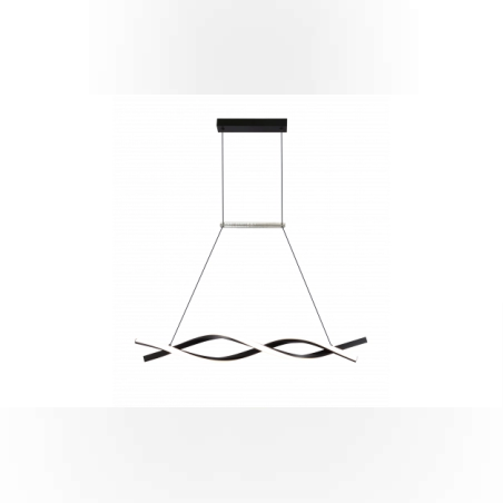 LED Пендел 28W, Топла светлина 3000K, Пясъчно черен – Двоен вълнообразен дизайн