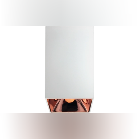 ТЯЛО ЗА GU10 БЯЛ/РОЗОВО ЗЛАТО РЕФЛЕКТОР АЛУМИНИЙ IP20 MAX-35W