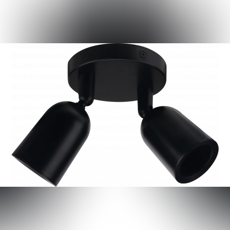 ТЯЛО ЗА 2*GU10 ЧЕРНО ПЛАСТМАСА IP20 MAX-10W