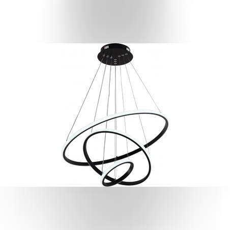 LED Пендел 78W, CCT 3000K–6000K, Черен – Димер с дистанционно