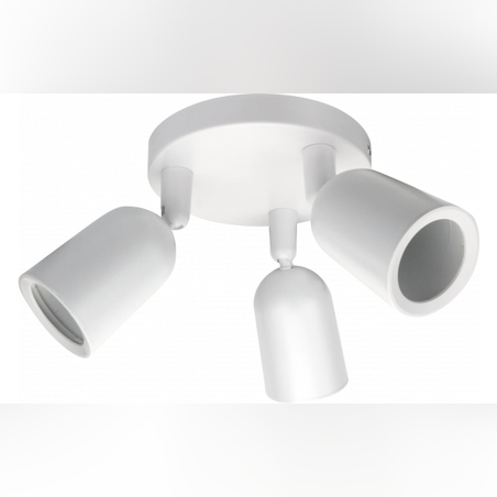 ТЯЛО ЗА 3*GU10 БЯЛО ПЛАСТМАСА IP20 MAX-10W