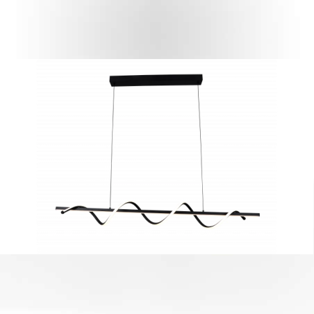 LED Пендел 30W, Топла светлина 3000K, Пясъчно черен – Вълнообразен дизайн