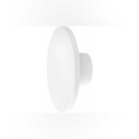 LED стенен осветител, пластмаса, бял, IP65, 12W, 3000K, Ø160x60 мм