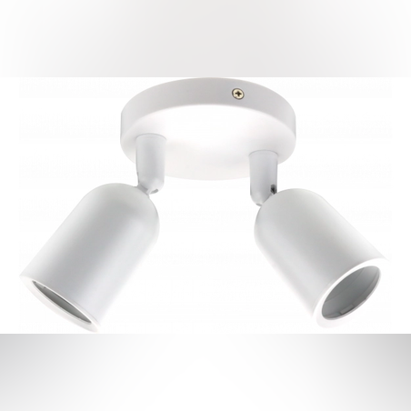 ТЯЛО ЗА 2*GU10 БЯЛО ПЛАСТМАСА IP20 MAX-10W